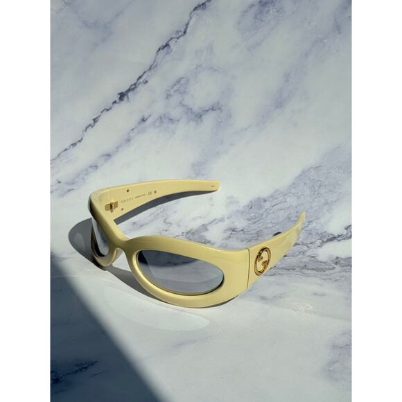 NEW Gucci GG1247S Yellow Mask Sunglasses $565 - Picture 2 of 5